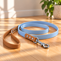 Bark & Beam All Weather Lead - Tan & Sky Blue