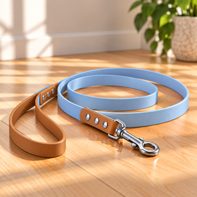 Bark & Beam All Weather Lead - Tan & Sky Blue