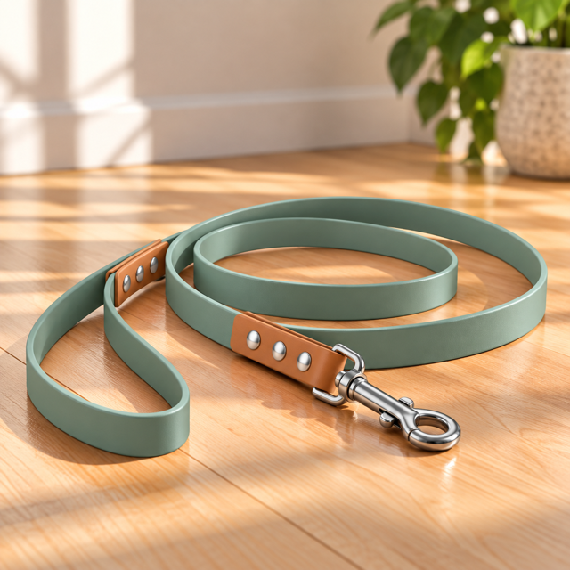 Bark & Beam All Weather Lead - Tan & Country Green