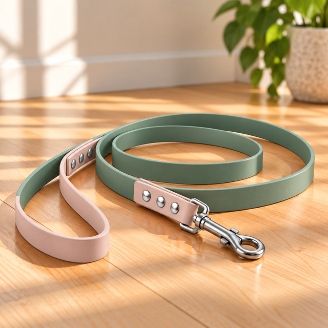Bark & Beam All Weather Lead - Powder Tan & Country Green